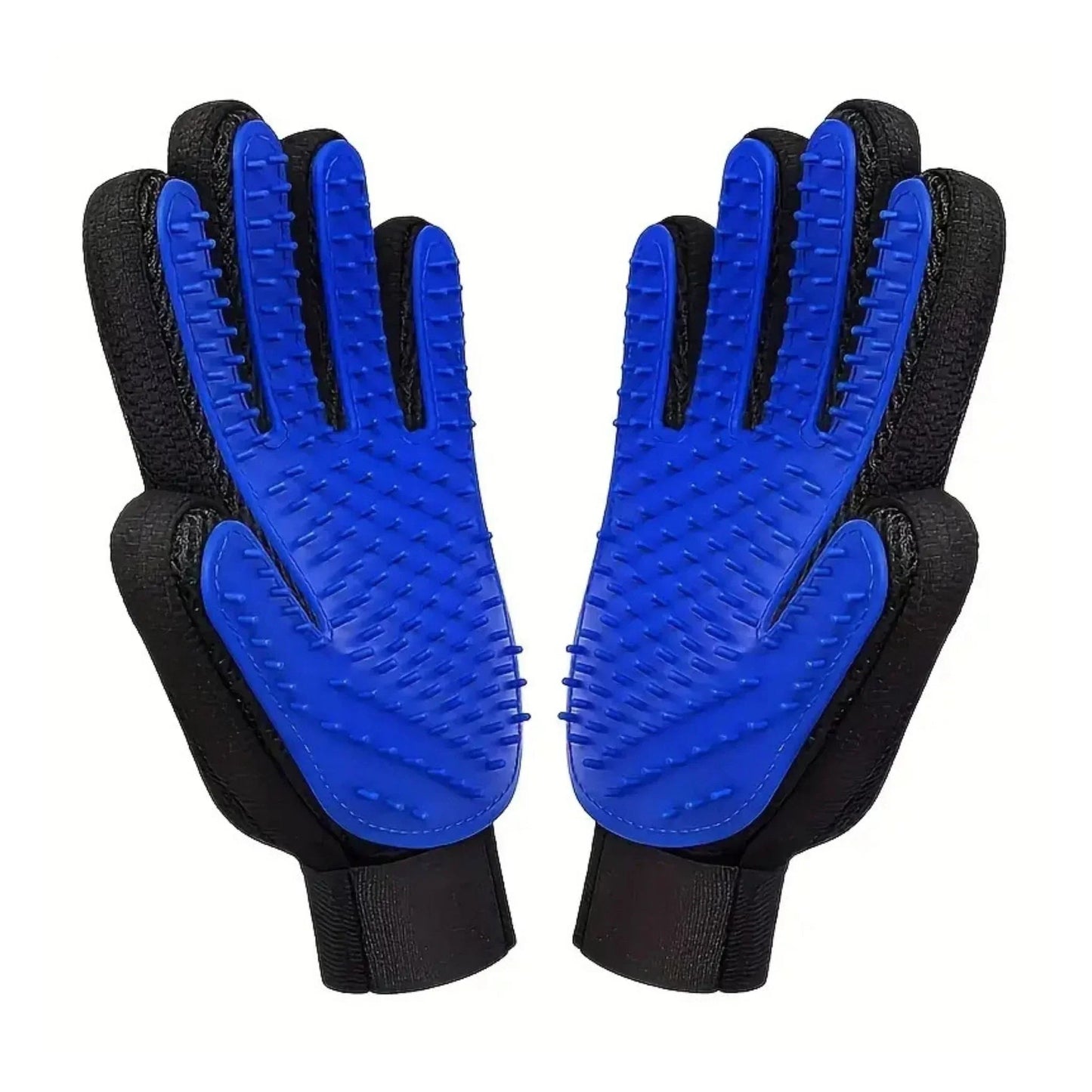 כפפות טיפוח להסרת פרווה לכלבים וחתולים זוג כפפות עם אפקט עיסוי והברשה