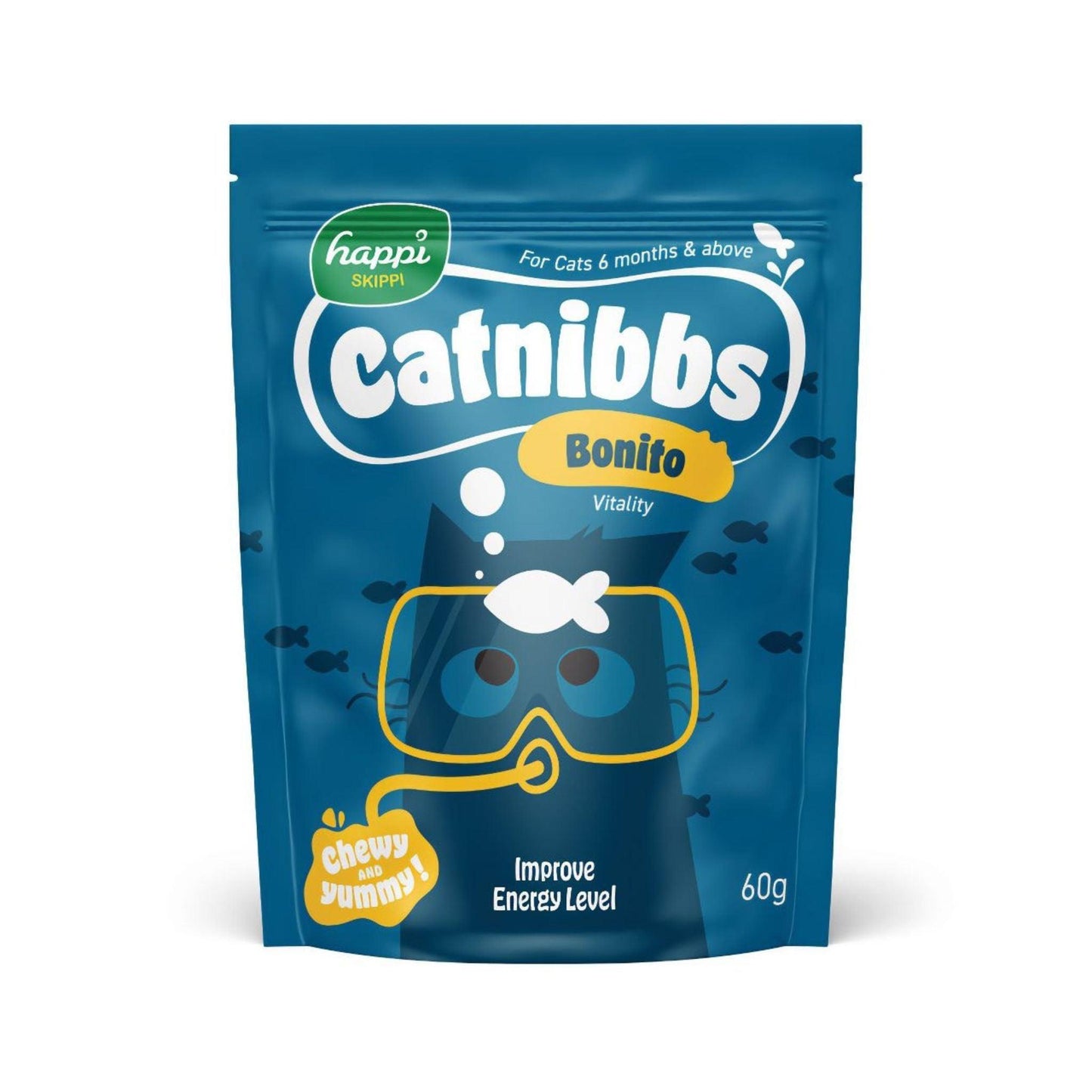 HAPPI SKIPPI Happy Skippi Bonito Fish Cat Snack 60 грамм