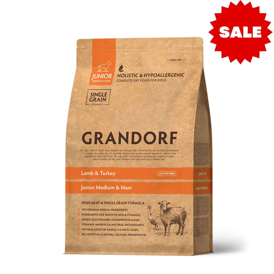 GRANDORF Lamb Junior גרנדורף כבש ג׳וניור 3 ק״ג היפואלרגני
