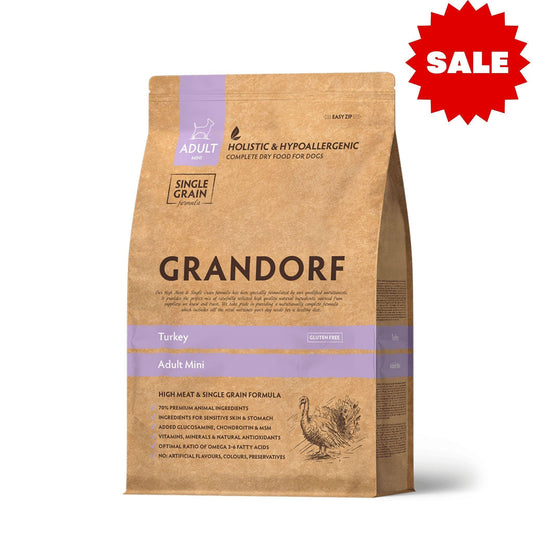 GRANDORF Turkey Mini Grandorf Turkey Mini для взрослых собак мелких пород 3 кг гипоаллергенный