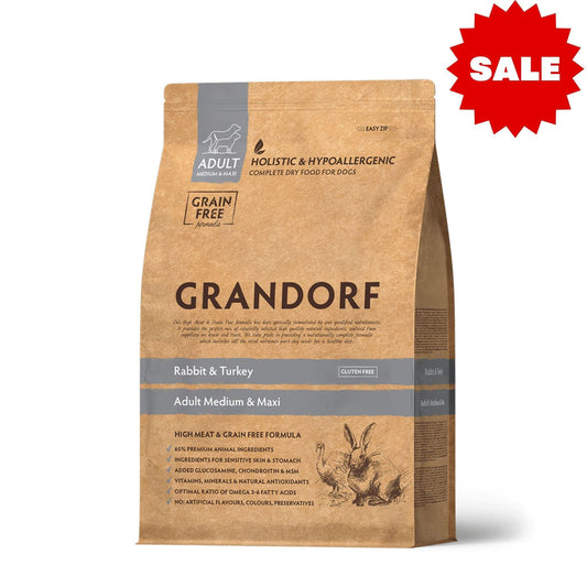 GRANDORF Кролик беззерновой Grandorf Кролик для взрослых собак 3 кг Беззерновой Гипоаллергенный
