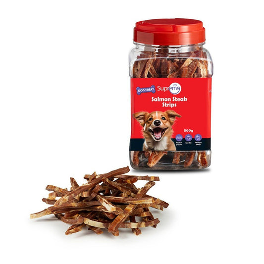 Supreme Dog - סופרים דוג חטיף לכלבים פרוסות סטייק סלמון 500 גרם