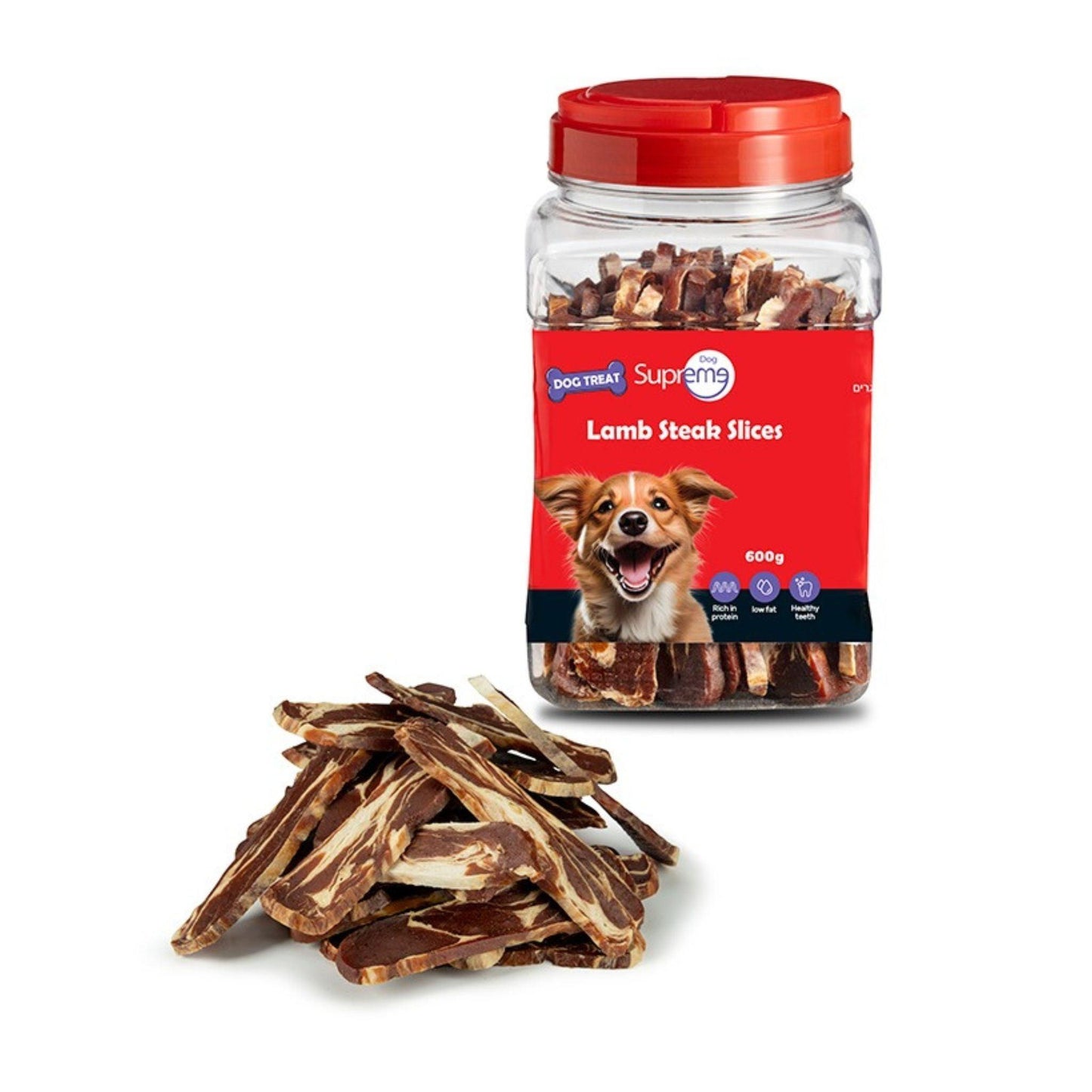 Supreme Dog - סופרים דוג חטיף לכלבים פרוסות סטייק כבש 600 גרם