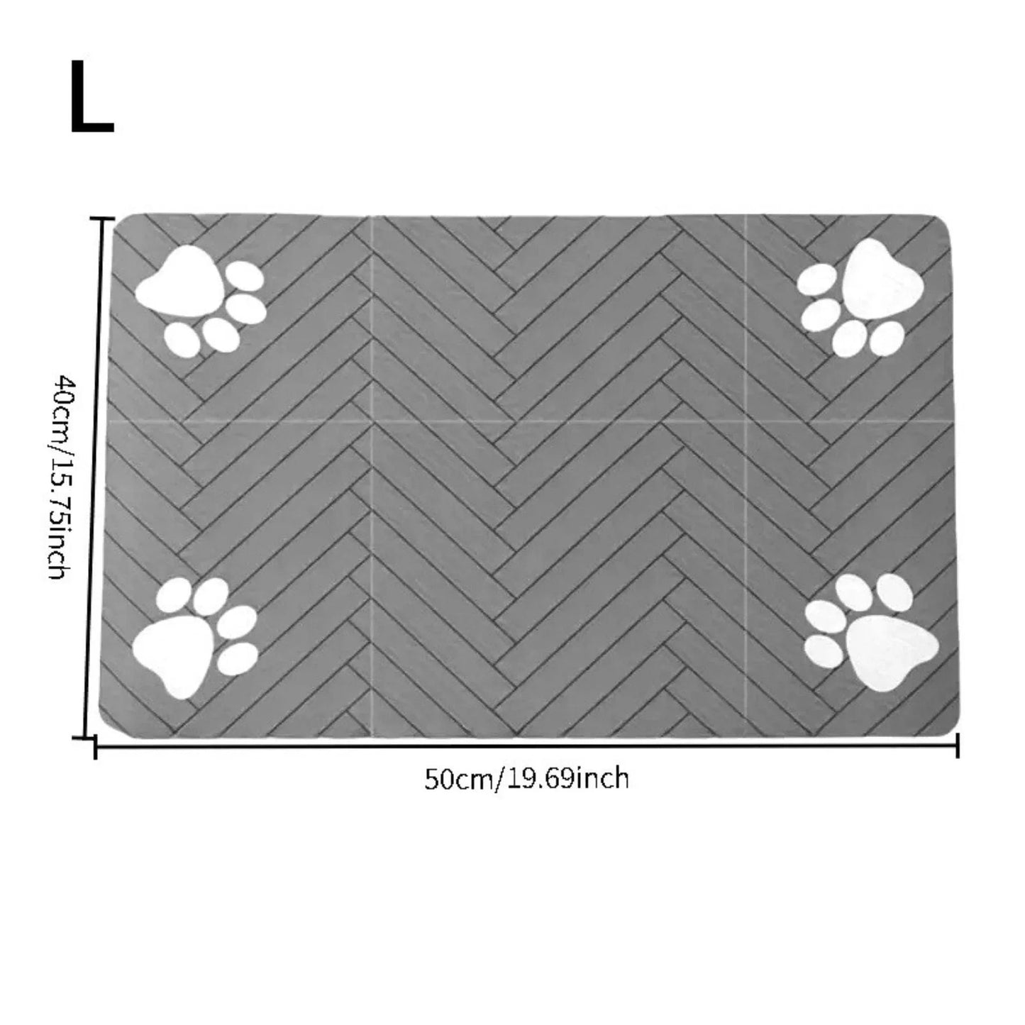 משטח אפור לכלי אוכל ומים לכלבים וחתולים