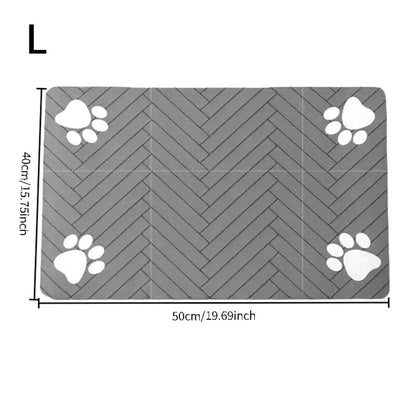 משטח אפור לכלי אוכל ומים לכלבים וחתולים