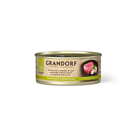 GRANDORF лакомства из филе тунца и краба для взрослых кошек