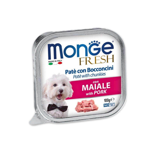 MONGE מעדן לכלבים מונג' פרש פטה חזיר 100 גרם - PetCart