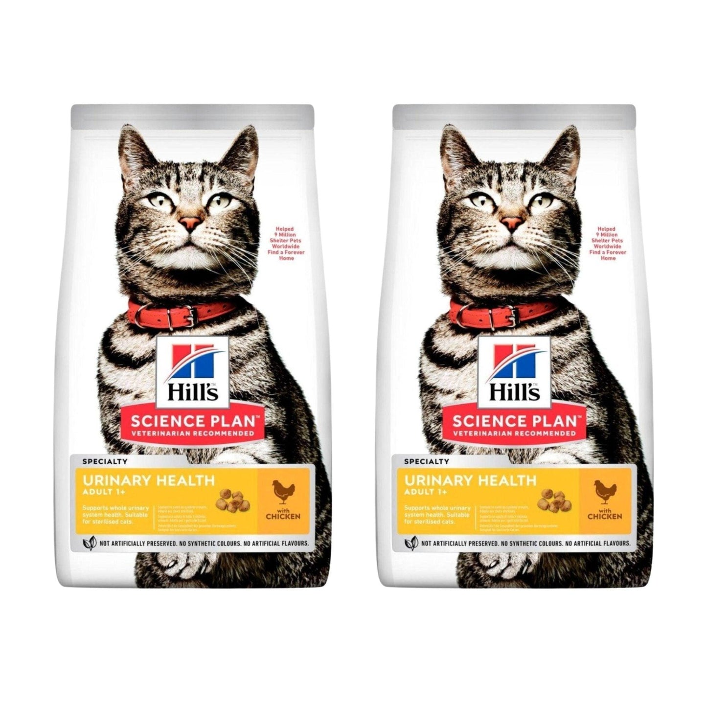 HILLS - הילס יורינרי לחתול בוגר עם עוף רפואי לבריאות דרכי השתן 3 ק"ג מבצע 2 שקים רק ב-₪305