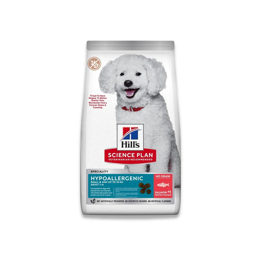 HILLS - הילס היפואלרגני מזון לכלבים בוגרים גזע קטן מיני סלמון ללא דגנים