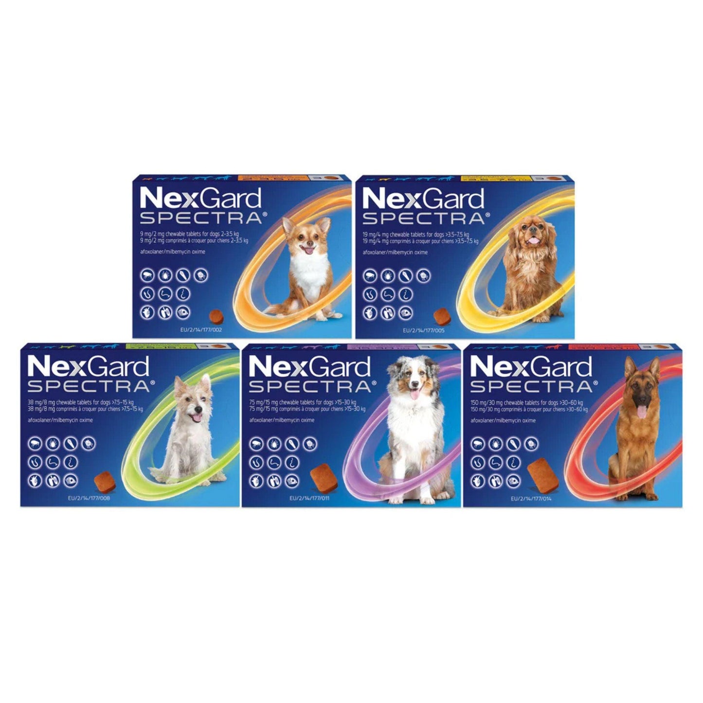 NexGard SPECTRA נקסגארד ספקטרה לכלבים בינוני או גדול במשקל 15-30 ק”ג