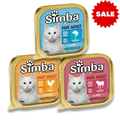 SIMBA מעדני סימבה לחתול 100 גרם מבצע 3 ב- ₪12