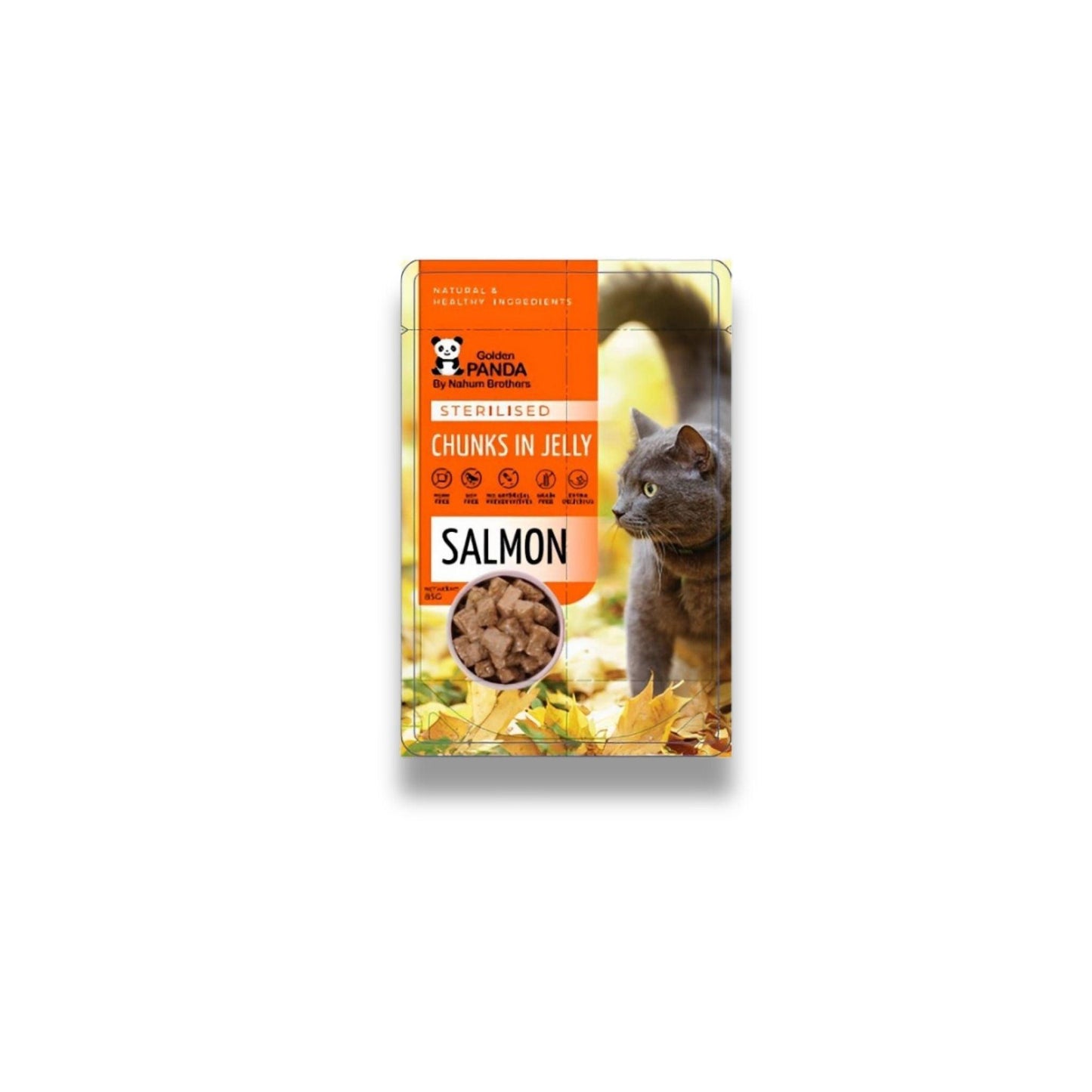 Корм для кошек Golden Panda Golden Panda в желейном соусе, 85 грамм. Акция: 3 упаковки за 10 шекелей. 