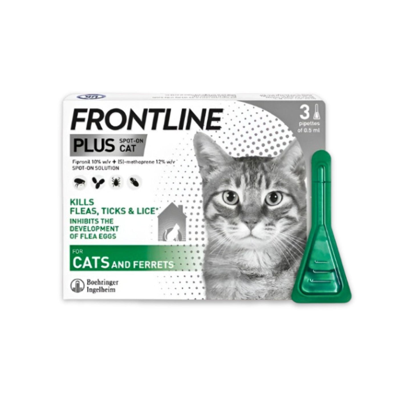 Фронтлайн — капли для профилактики блох и клещей у кошек.