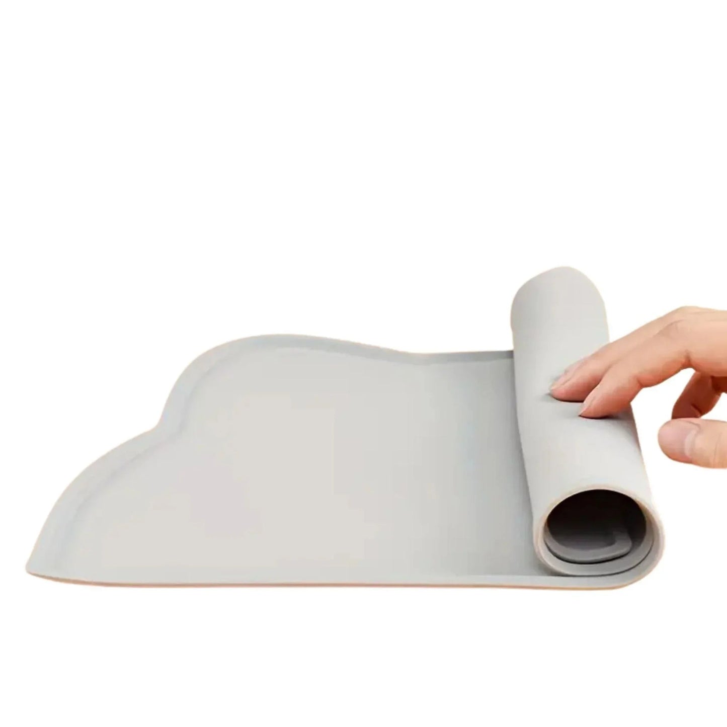 משטח סיליקון לאוכל ומים לחתולים וכלבים צבע כחול בעיצוב אוזניים