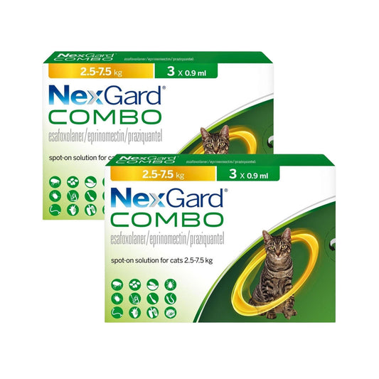 NexGard - נקסגארד קומבו לחתול 2.5 - 7.5 ק”ג מבצע 2 חבילות רק ב-₪449