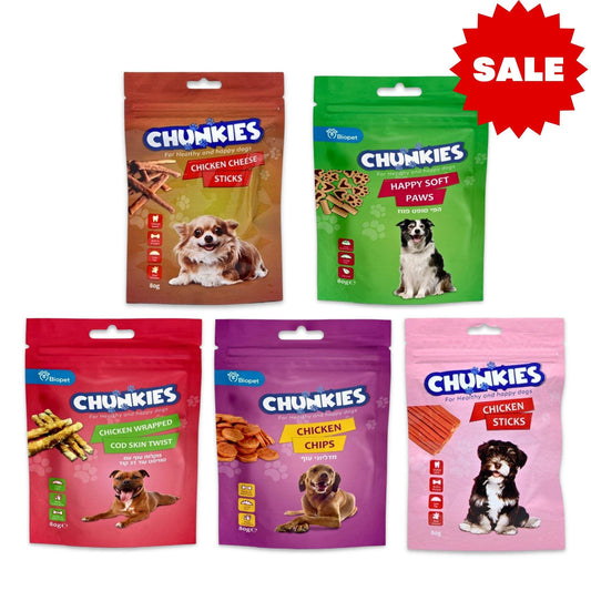 Распродажа закусок ChunkiesChunkies для собак 5 за ₪49 80 грамм