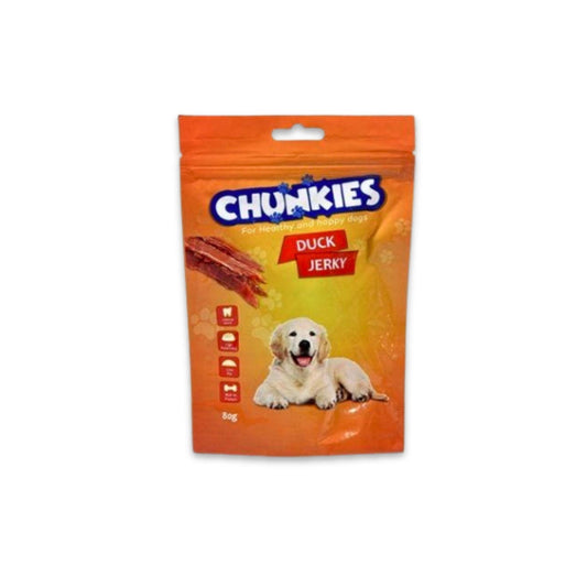 Chunkies - צ'אנקיז חטיף פילה ברווז לכלבים 80 גרם
