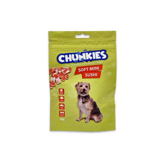 Chunkies Chunkies Мини-суши Мягкая закуска для собак 80 г