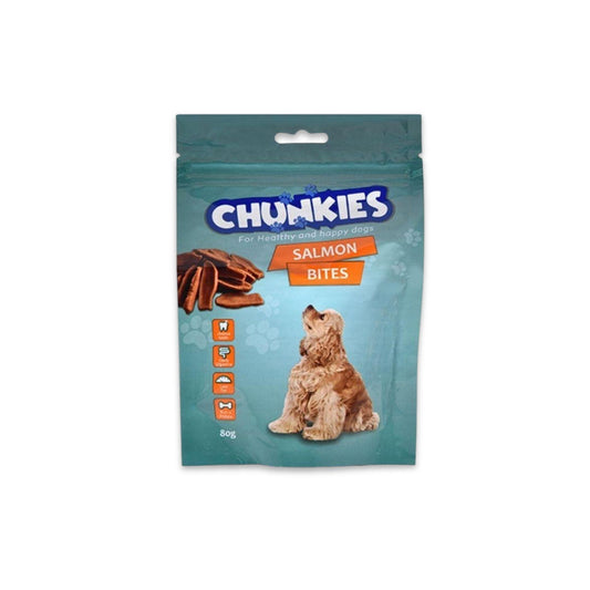 Chunkies Лосось, крупная закуска для собак, 80 г