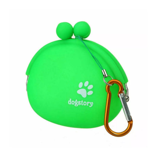 פאוץ' חטיפים לכלבים סיליקון עם מגנט צבע ירוק
