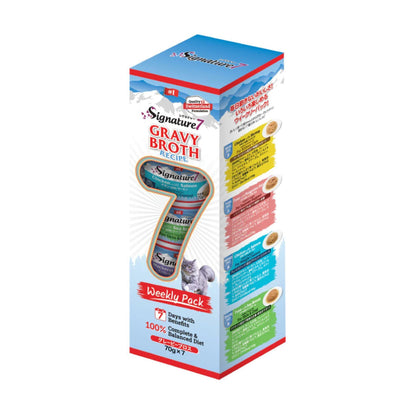 Signature7 מעדן לחתול סיגנצ’ר 7 מארז שבועי מזון רטוב לחתולים 7 טעמים