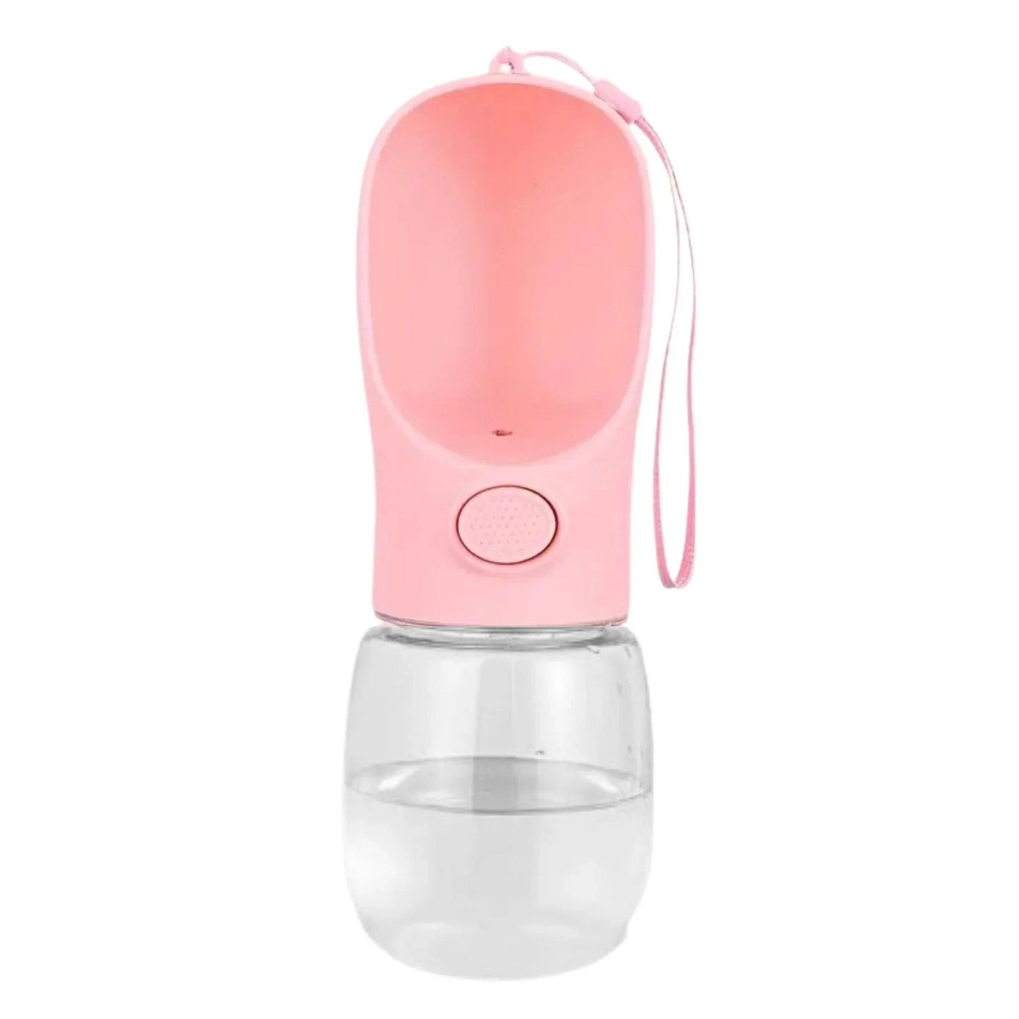 בקבוק מים נייד לכלבים וחתולים לנסיעות וטיולים צבע ורוד 350 מ”ל