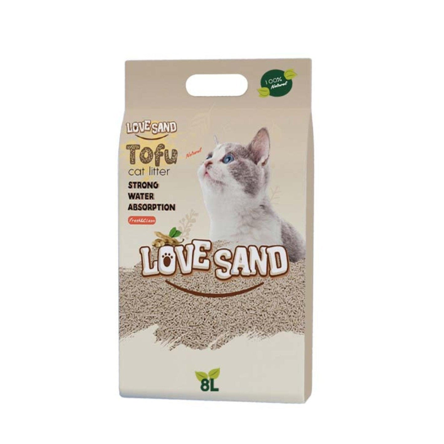 Распродажа наполнителя для кошачьего туалета LOVE SAND: наполнитель из тофу, 3 шт., всего 159 шекелей, 8 литров.