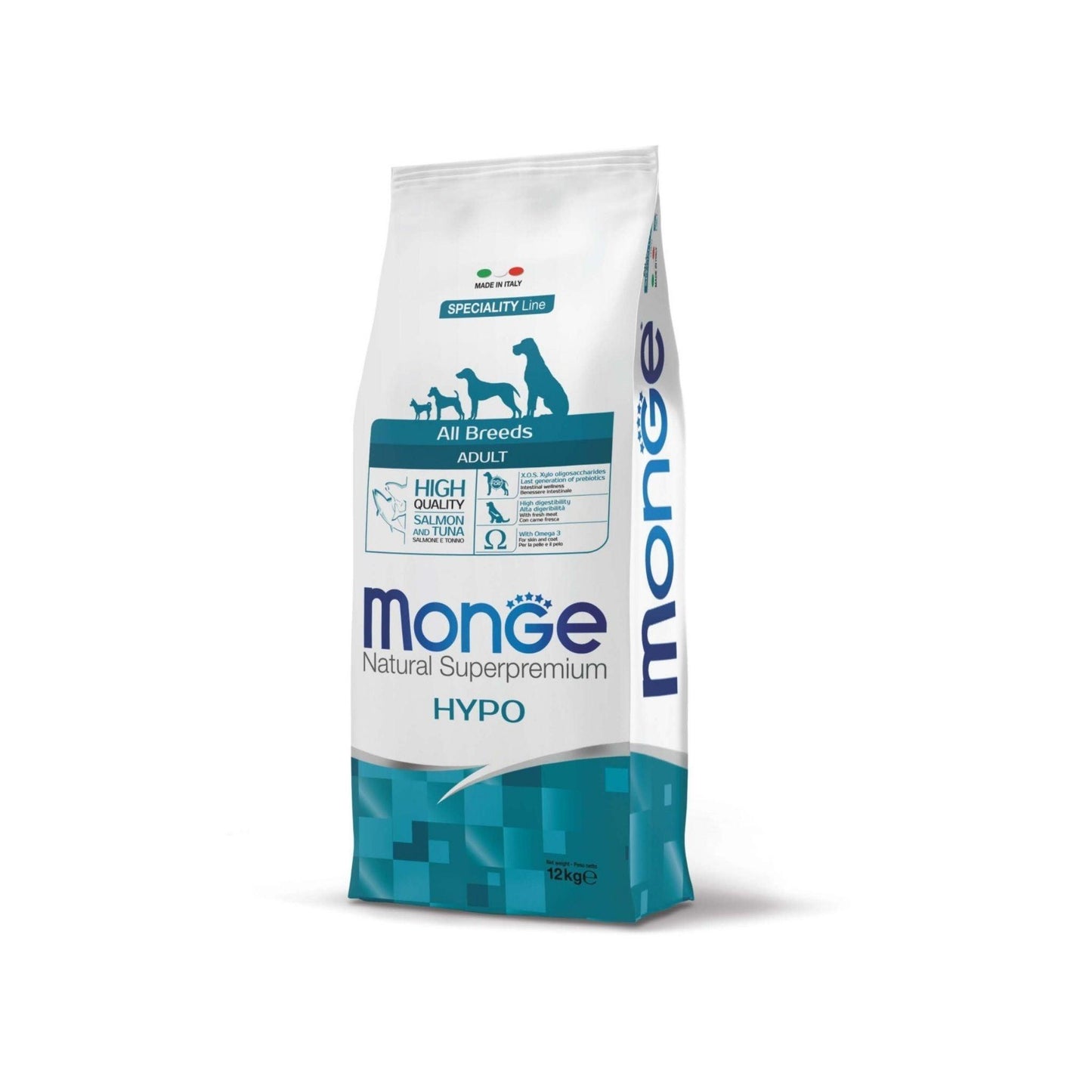 MONGE - Hypo Salmon and Tuna מונג טונה וסלמון היפואלרגני 12 ק״ג לכלב