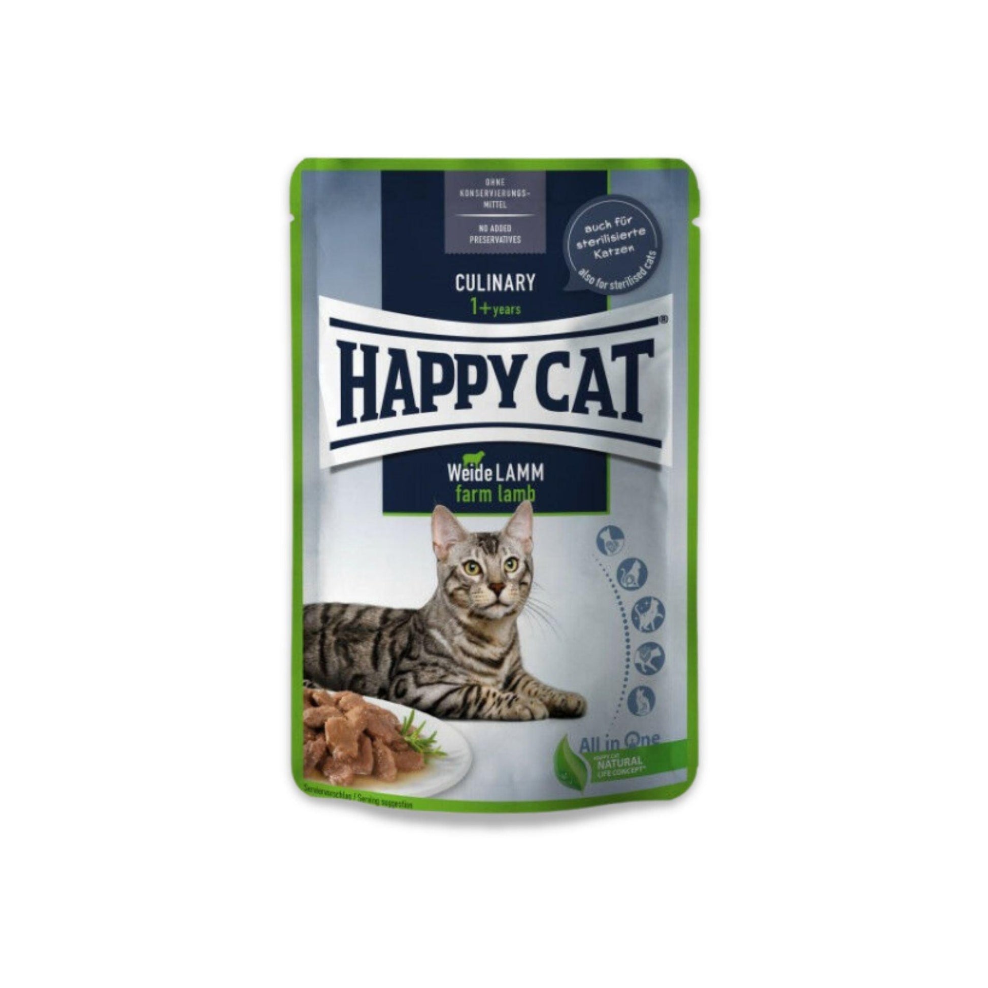 Happy Cat - הפי קט פאוצ' קולינרי כבש/טלה לחתול 85 גרם