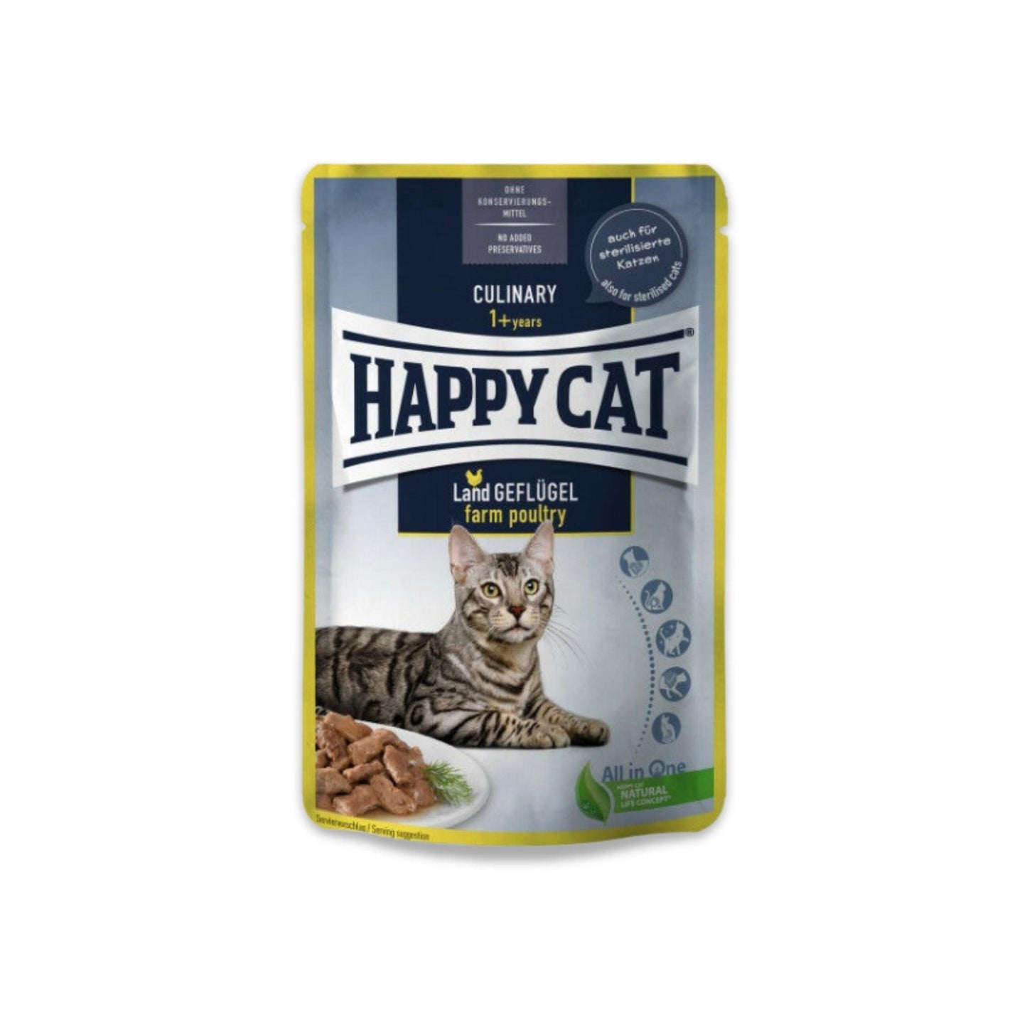 Happy Cat - הפי קט פאוצ' קולינרי עוף לחתול 85 גרם