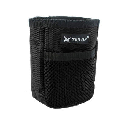 פאוץ’ חטיפים לאילוף לכלבים עם קליפס וחלוקה פנימית צבע שחור