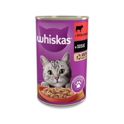 Whiskas - שימורי ויסקס לחתול בקר 400 גרם