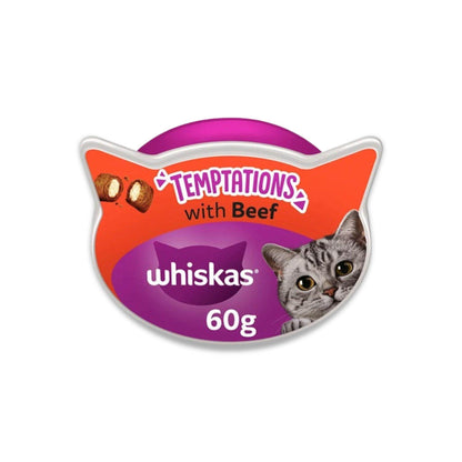 Whiskas חטיף ויסקס בקר טמפטיישן 60 גרם - PetCart