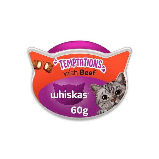 Whiskas חטיף ויסקס בקר טמפטיישן 60 גרם - PetCart