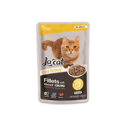 La Cat פאוץ' לה קט בקר ברוטב 85 גרם - PetCart