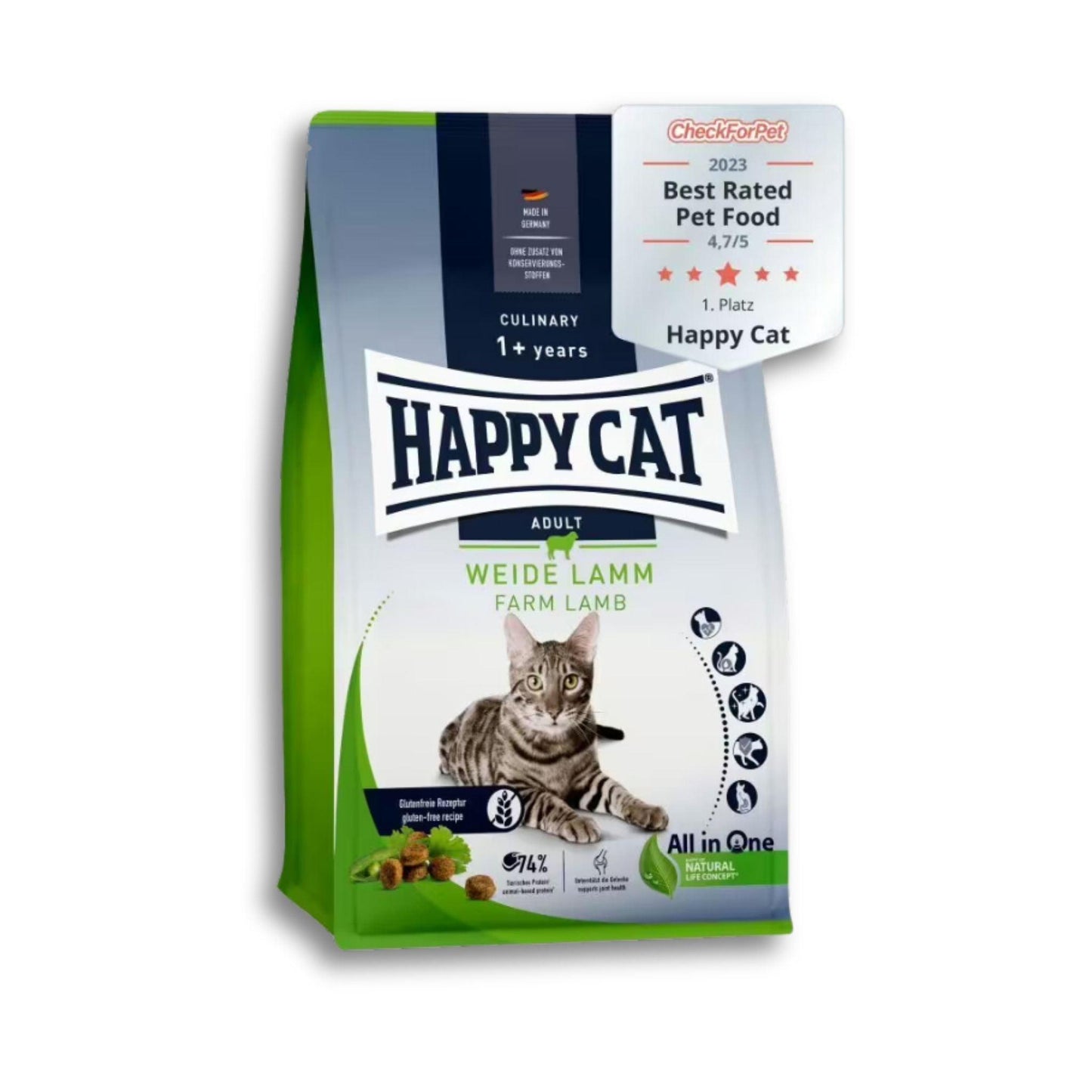 Happy Cat - Фермерский ягненок для взрослых кошек Happy Cat, 4 кг