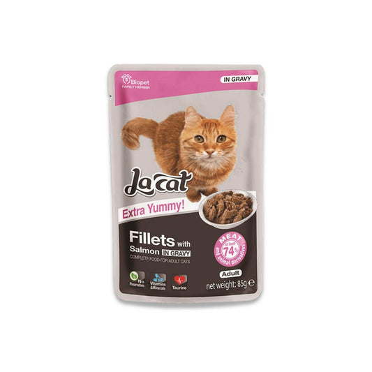 La Cat פאוץ' לה קט סלמון ברוטב 85 גרם - PetCart