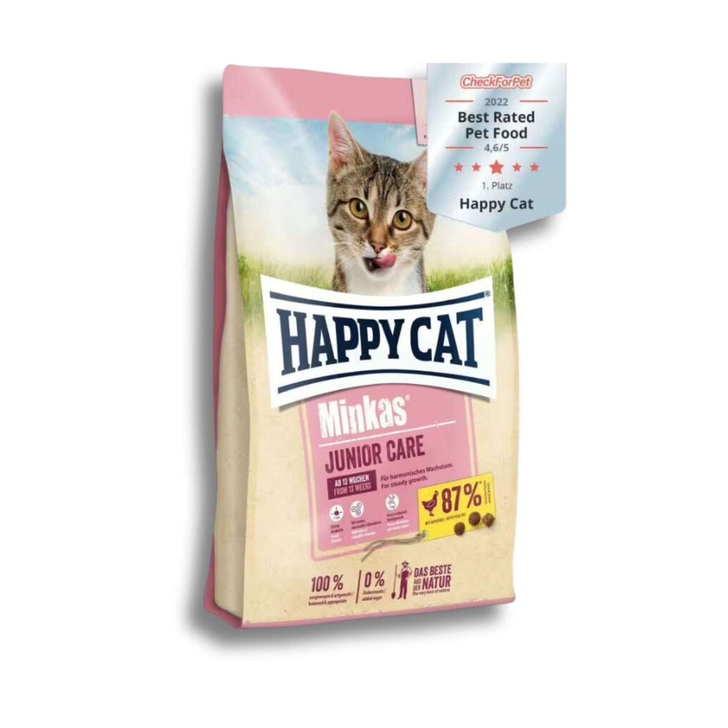 Happy Cat Minkas Junior Chicken הפי קט אוכל מינקס ג’וניור עוף לחתולים 1.5 ק”ג