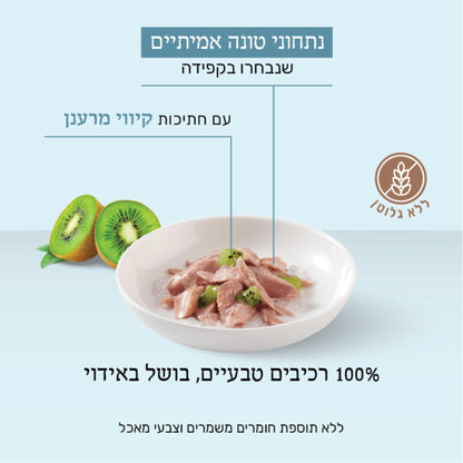 Лакомство для кошек Schesir из тунца с киви в желе, 85 г