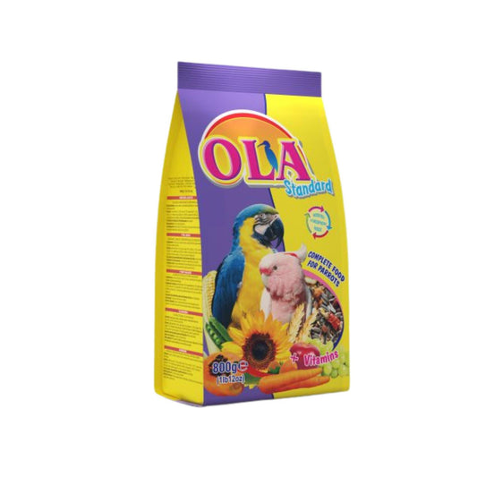 OLA אולה אוכל מלא לתוכים גדולים 800 גרם