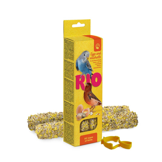 RIO ריו חטיף מקל עם ביצים וצדפים לציפורים 2 יח' 80 גרם - PetCart
