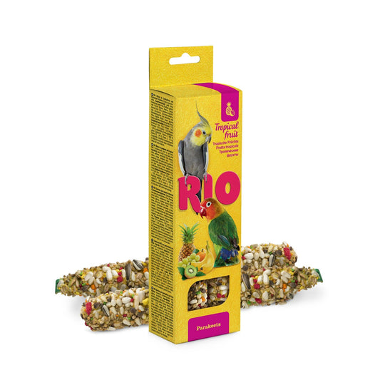 RIO חטיף מקלות ריו לתוכים עם פירות טרופיים 2 יח' 150 גרם