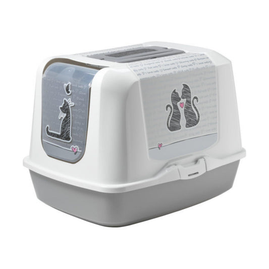 Закрытый кошачий туалет MODERNA, модель Cat In Love, дизайн Moderna.