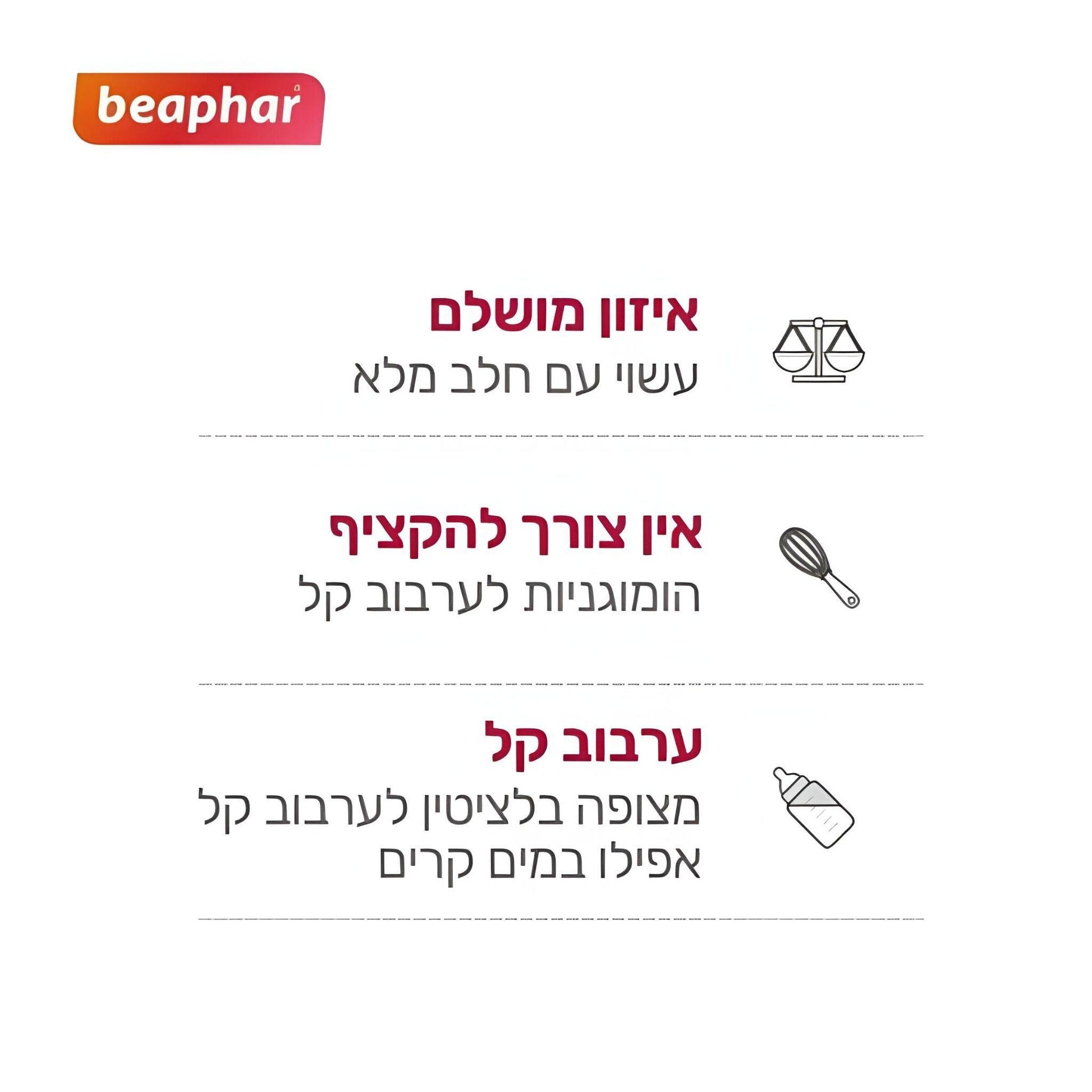 Lactol Beaphar - חלב לחתולים לקטול ביהפר 250 גרם