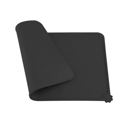 משטח סיליקון נגד החלקה לאוכל ומים לחתולים ולכלבים צבע שחור