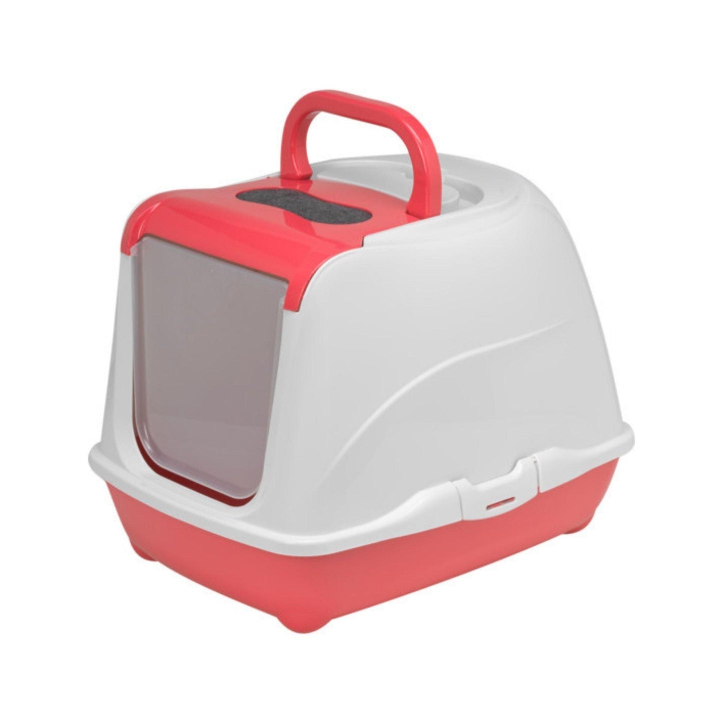 Туалет для кошек MODERNA L закрытого типа с верхним отверстием для легкой чистки, красный цвет. Flip Cat Moderna