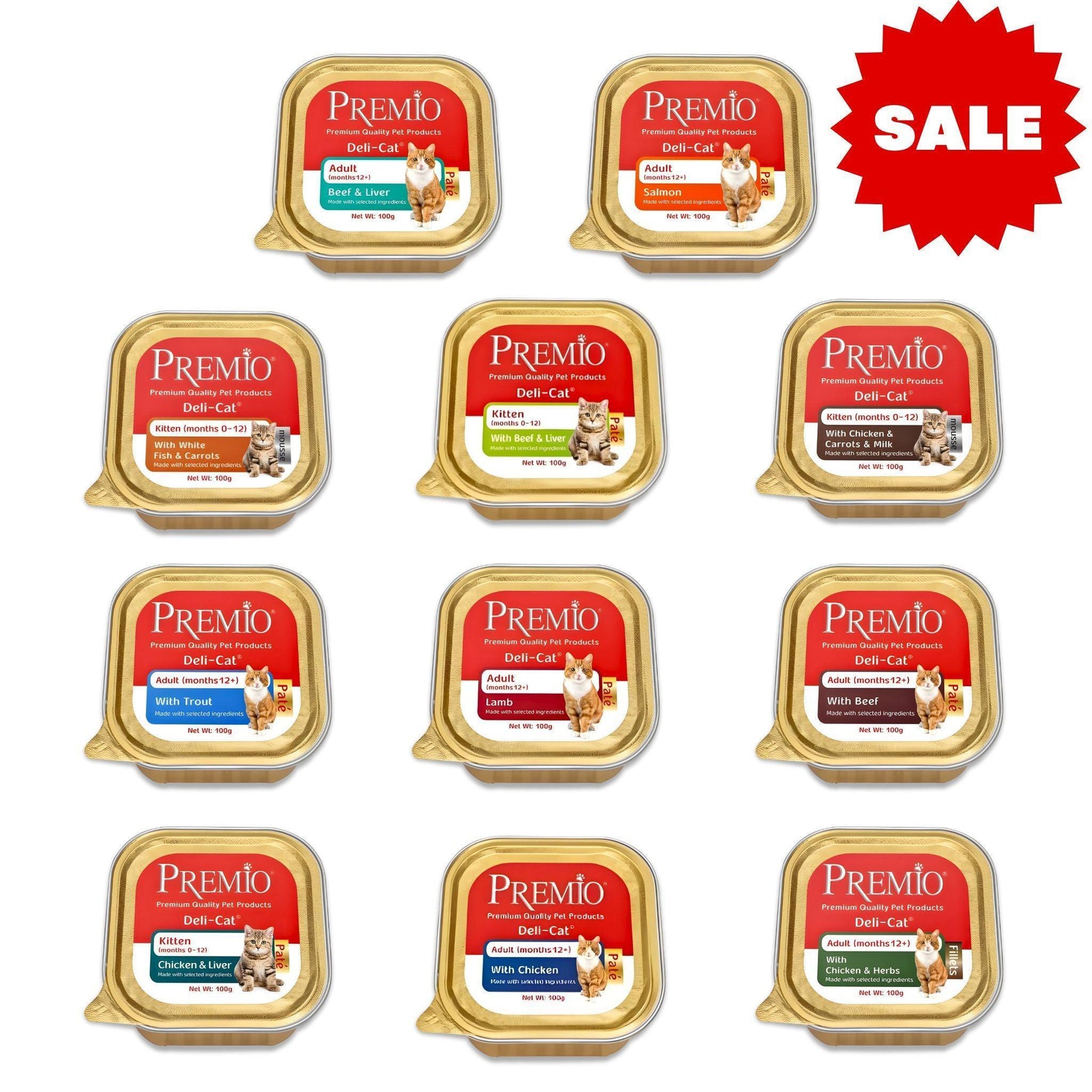 Premio - מבצע! 14 מעדני פרמיו לחתולים רק ב-₪59