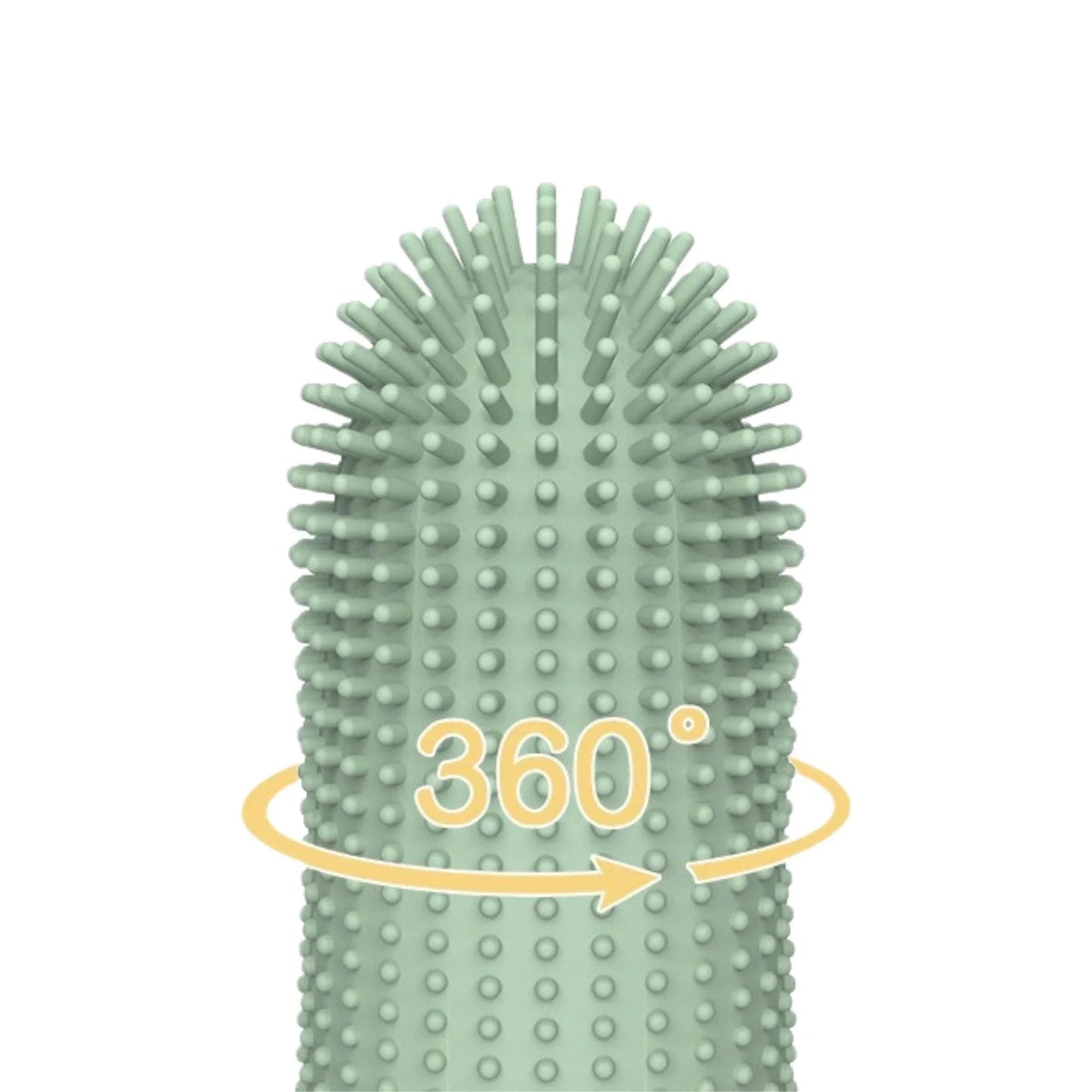 מברשת אצבע סיליקון לניקוי שיניים לכלבים וחתולים צבע אפור