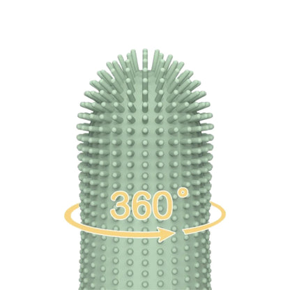 מברשת אצבע סיליקון לניקוי שיניים לכלבים וחתולים צבע סגול