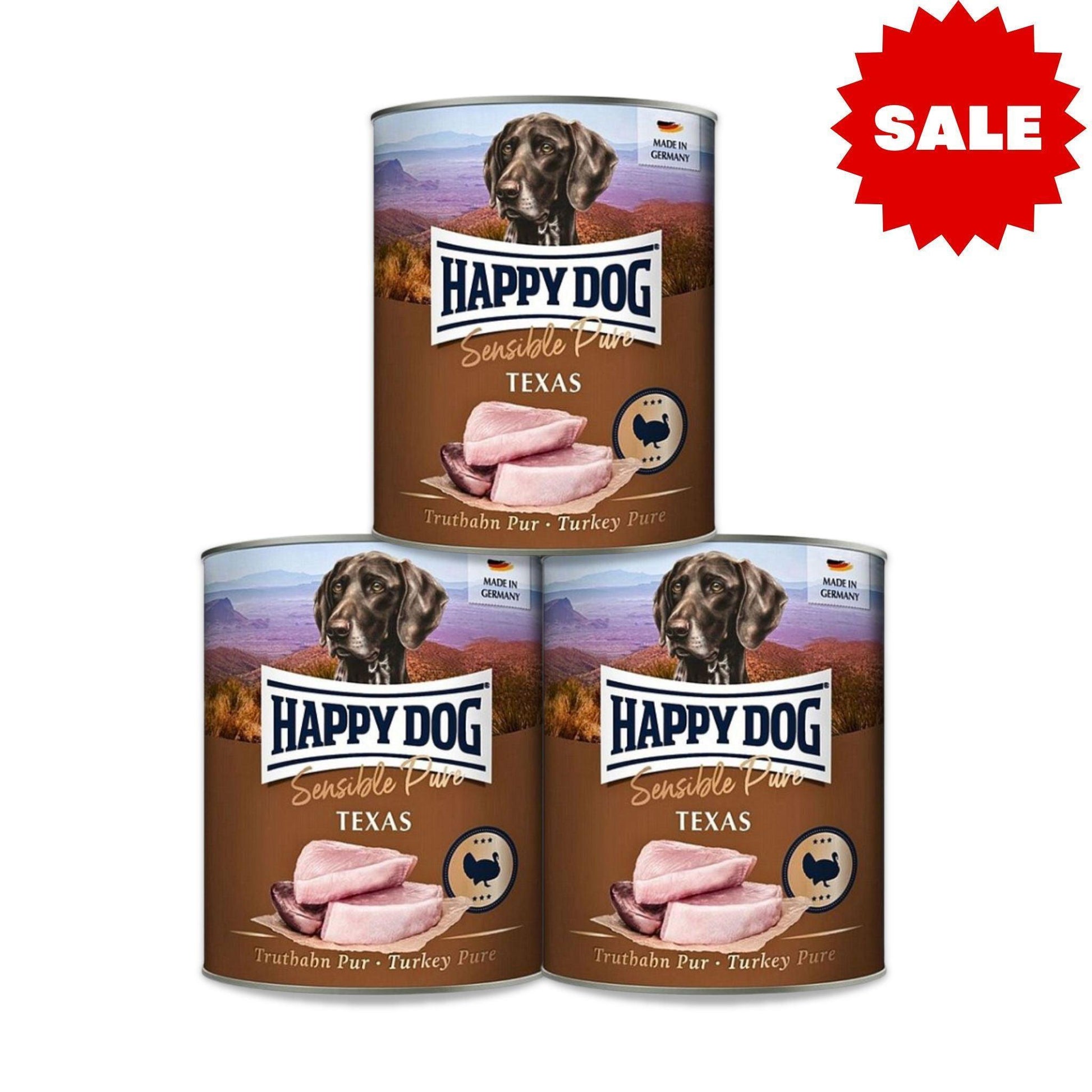 Happy Dog - מבצע 12 שימורי כלבים הפי דוג הודו 400 גרם ב-₪189